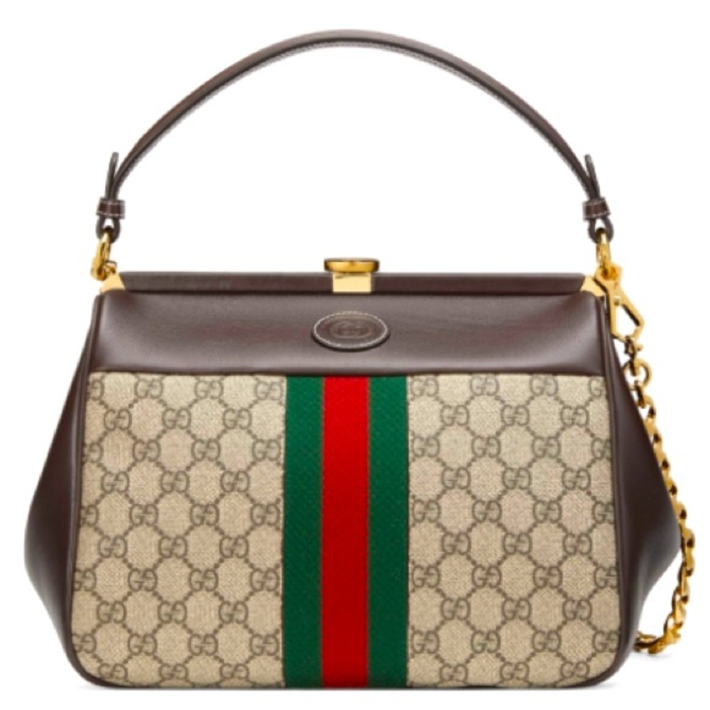 NEW GUCCI GG SHOULDER BAG W/ CHAIN NIIB